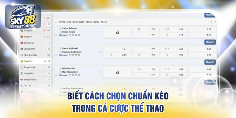Biết cách chọn chuẩn kèo trong cá cược thể thao