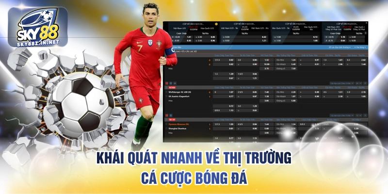 Khái quát nhanh về thị trường cá cược bóng đá
