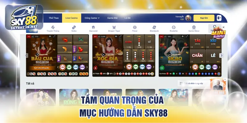 Tầm quan trọng của mục hướng dẫn SKY88